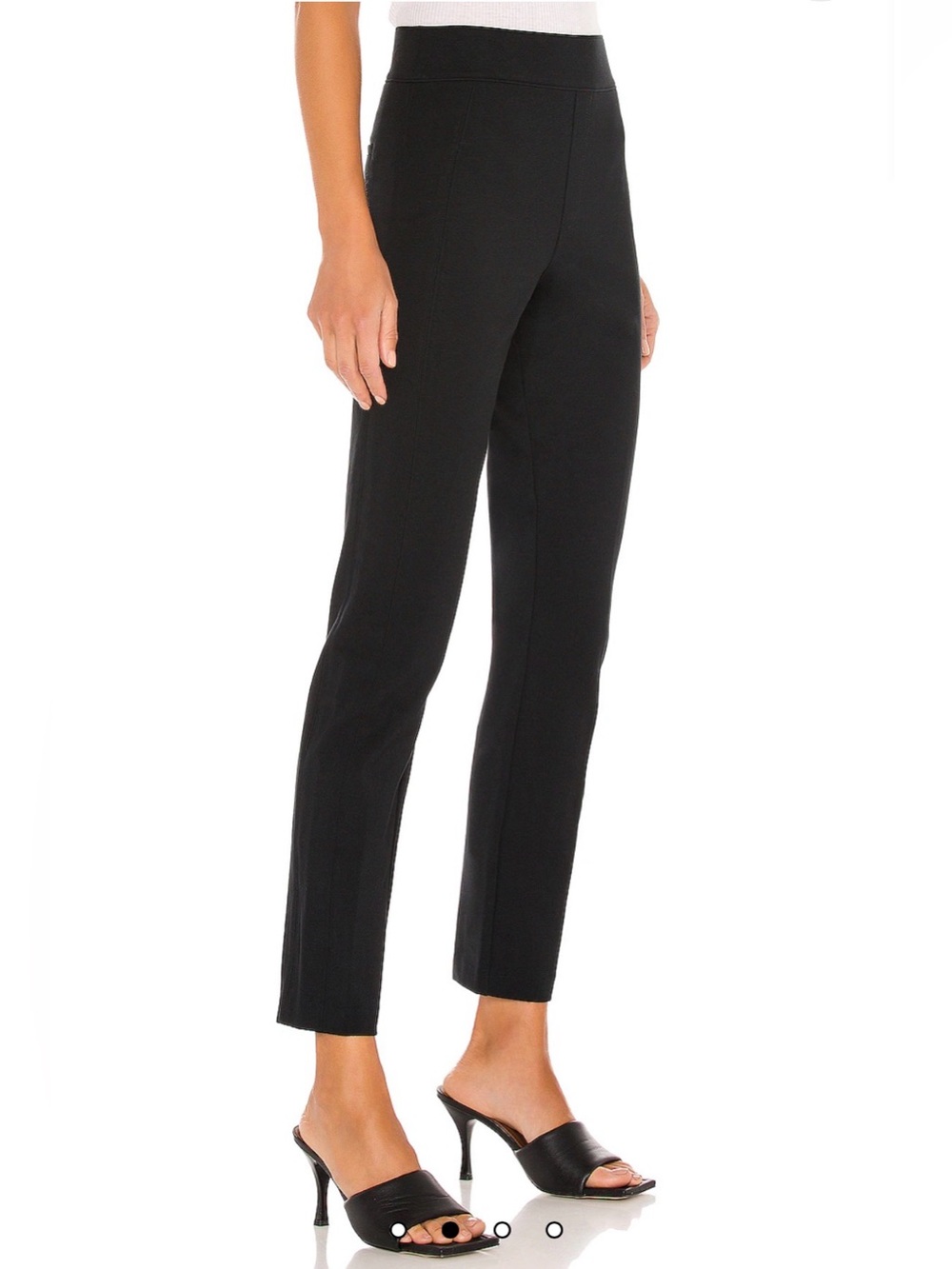 SPANX Black Straight-Leg Cropped Trousers M - Picture 2 of 10